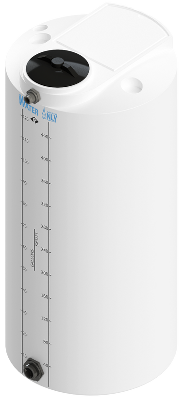125 Gal ProChem® Potable Water Tank w/Bulkhead Fittings - Twist Lid 8